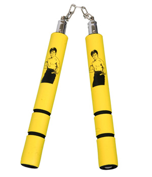 Yellow Foam Nunchucks With Grip